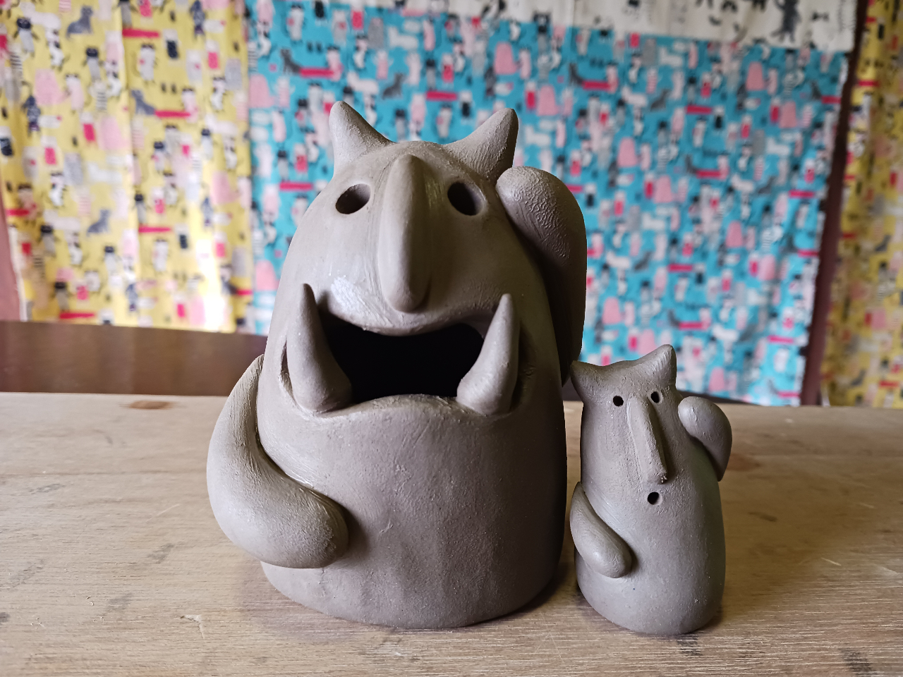 愛媛・鬼北町】＼鬼のハニワ／「おにわ」と「こにわ」を作る陶芸体験