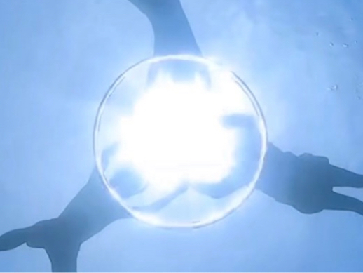 太陽の光とバブルリング