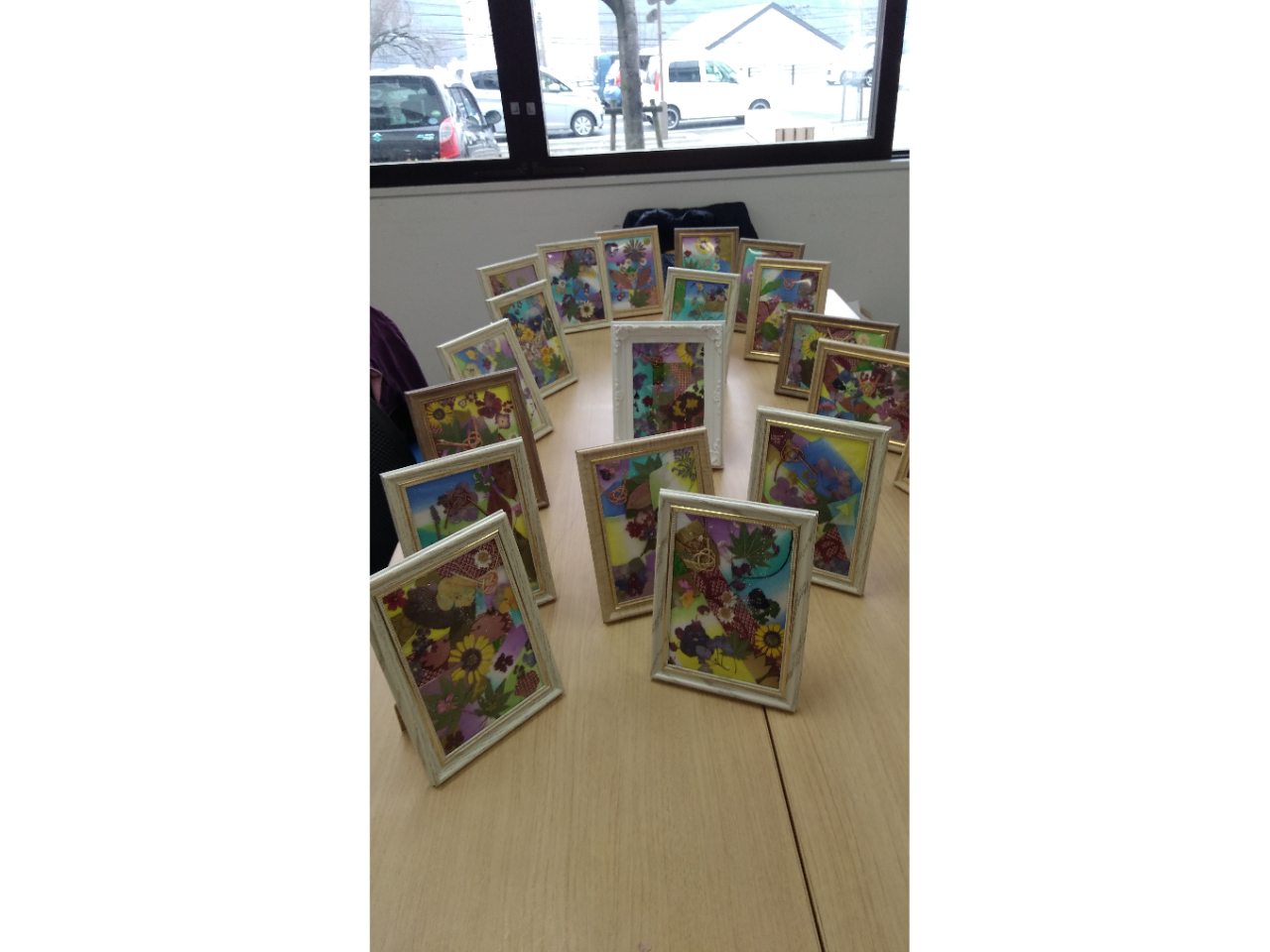 団体様お楽しみコース｜5名～30名様】ボタニカル台紙押し花アート額