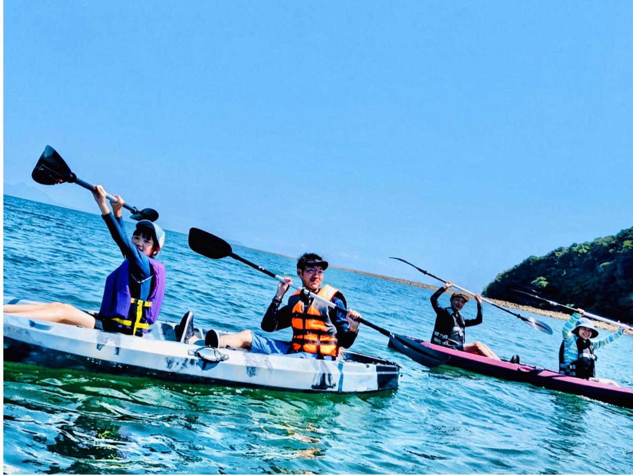 天草の綺麗な海を満喫！SUP orカヤックでの散策プラン♪満足の90分