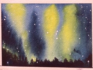 さぁ!オーロラ描きましょう!