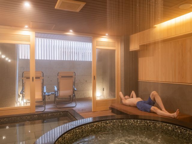 【プライベートSPA「梵」】寝転がりクッションで内気浴