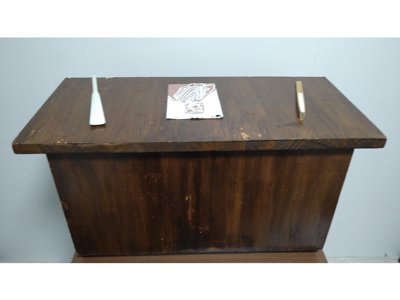 講談の道具 釈台 張り扇 扇子 日本手拭い