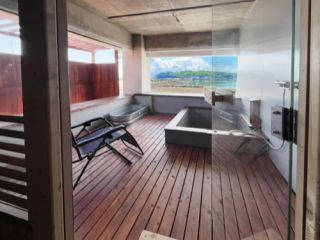 サウナからの眺めがこんな感じです