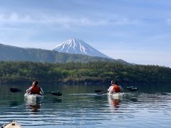 絶景の富士山も楽しめます。ラッキーなら富士山が2つも