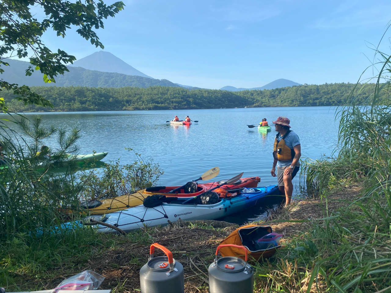 時間に余裕のある時は、モーニングコーヒーブレイクも! こんな景色で飲むコーヒーは最高!