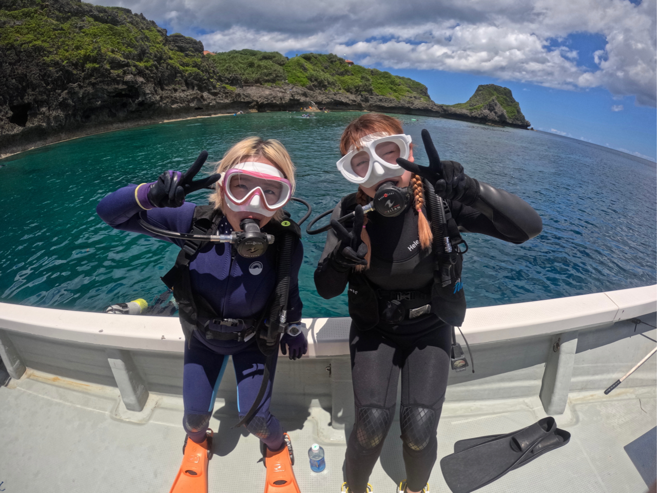 カナサダイビングのボートプラン!ショップは港近くにあるので、シャワーもお着替えもスムーズに^^心のこもったご案内をお約束します!