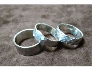 ★自分で作る!叩いて模様付け!オリジナルシルバーリング★