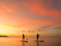 夕暮れ時に雲があると真っ赤に焼けることも!
