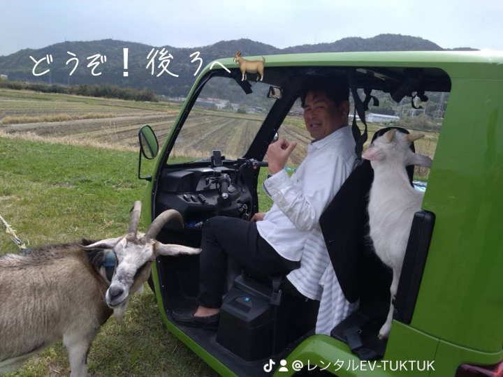 ペットと乗れるレンタカー 時々ヤギさんご乗車あり!