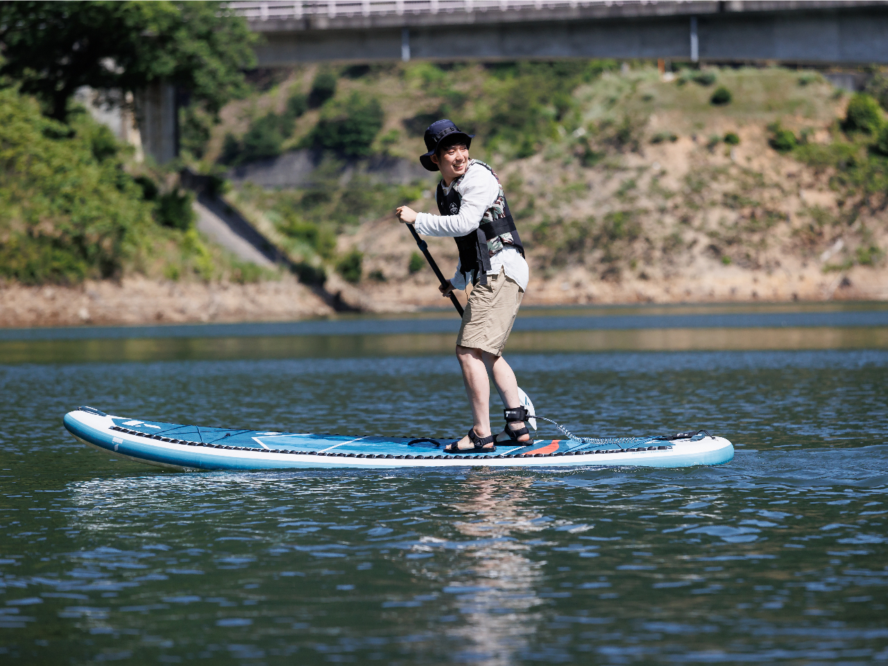 若狭・熊川】明神湖で冒険SUPツアー《初心者OK！秘境の湖をSUPで巡る