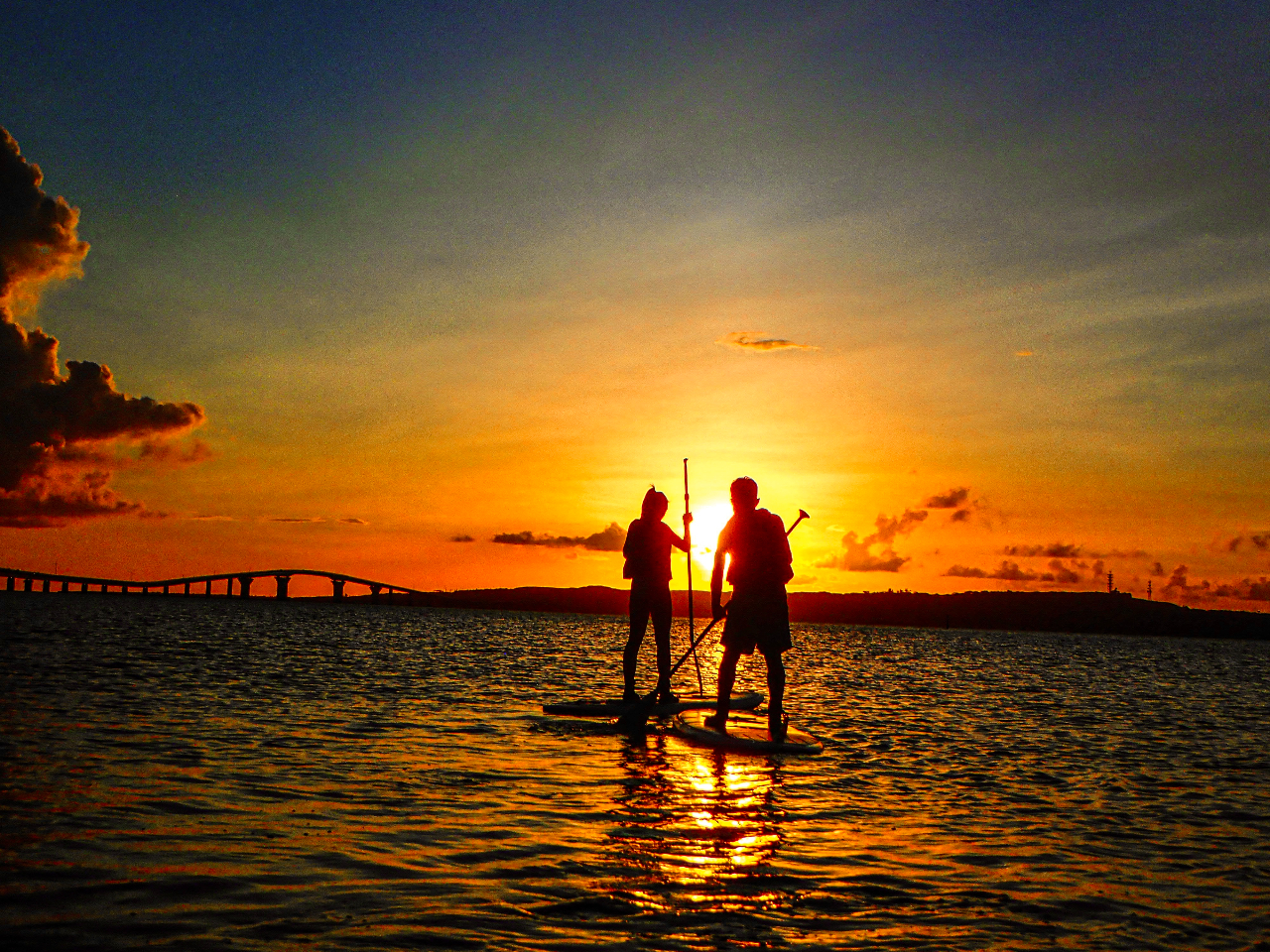 夕陽に向かって漕ぎ出しう!!