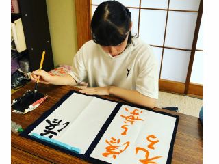 奈良郷書道教室 練習風景