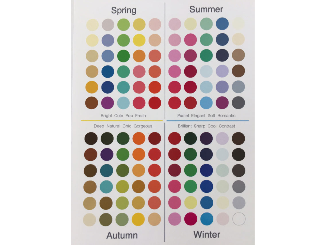 4パターンある中から似合う色を見つけます