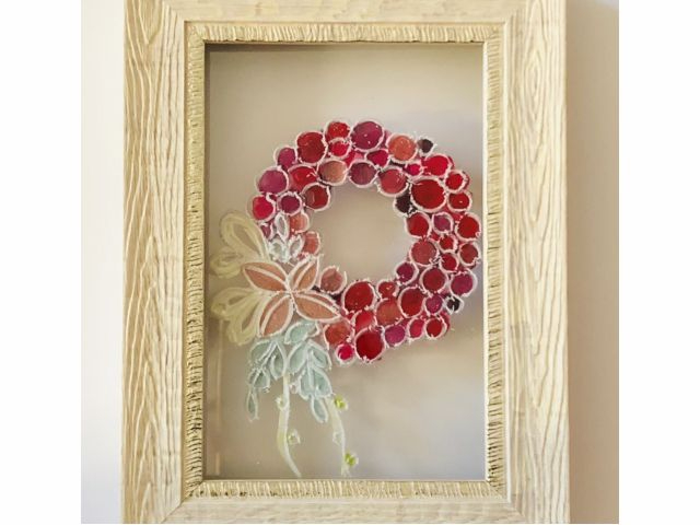 フロスティングフラワー 『リース(赤)』