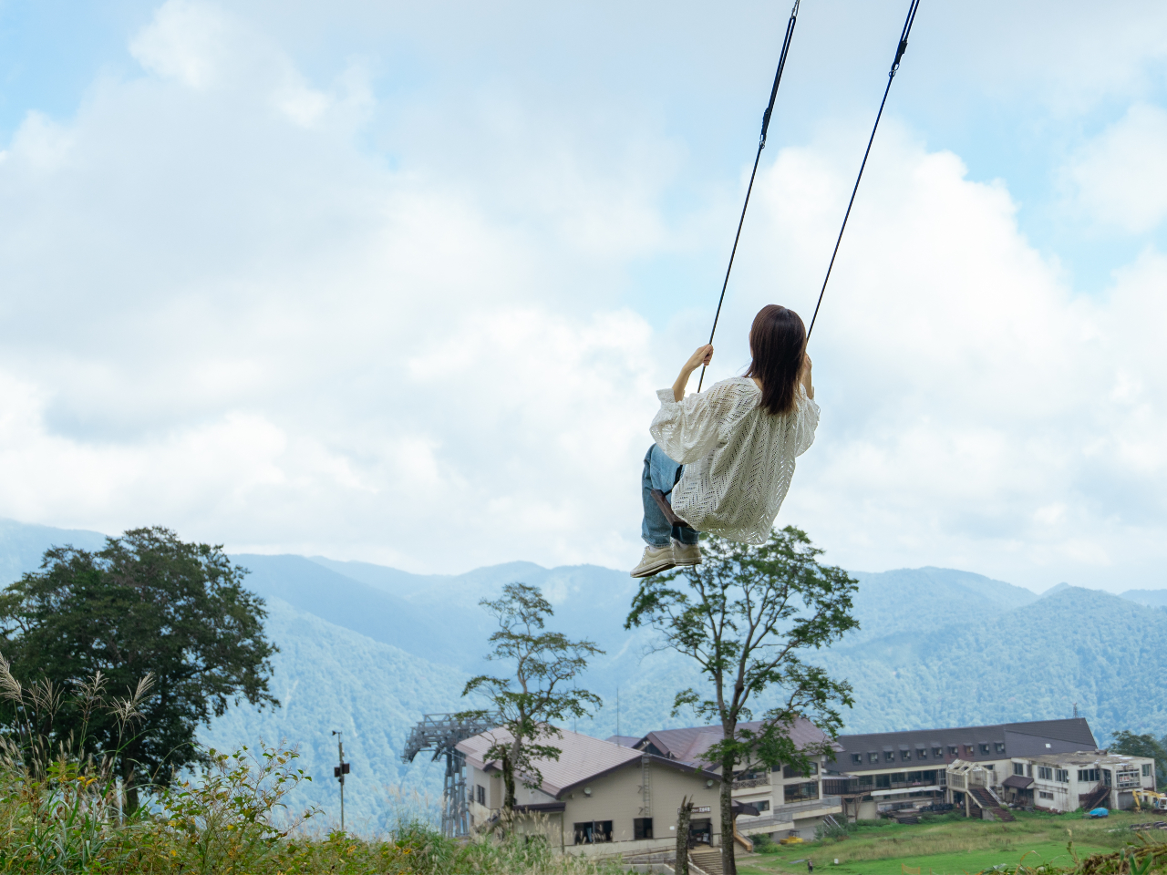 道の途中にはよりみちブランコも