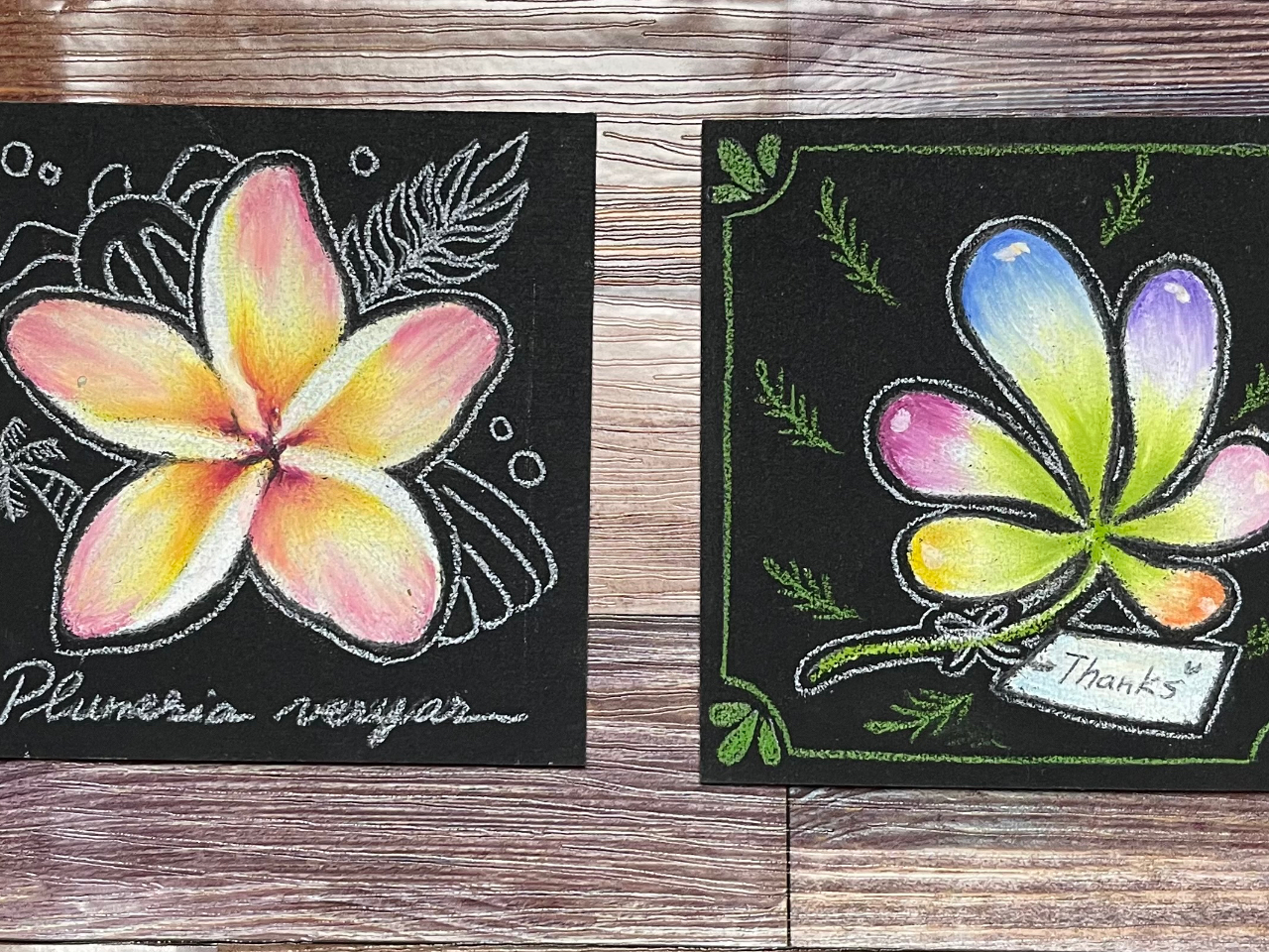 草花たちもチョークアートであなた好みに