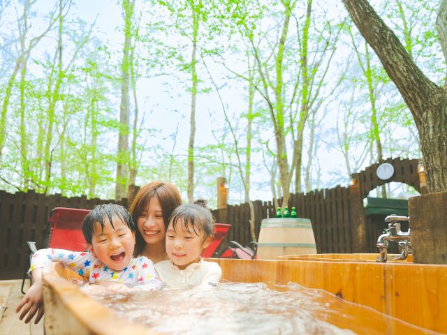 完全プライベートなので、こどもと一緒に気兼ねなく楽しめます♪