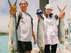 ◎1艇貸切で、流し釣り♪釣ったお魚は瀬長島のお店で捌いて調理も可能♪(※別途追加料金発生します)