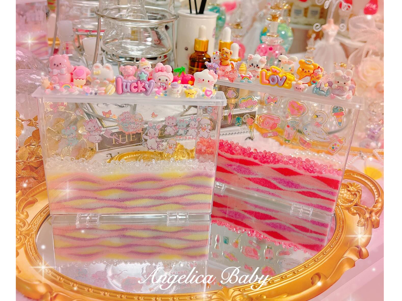 『自分の世界』をボトルの中に作ろう 芸術的な自分の世界をアートで表現できます! カラフルなプロ用の色砂を使います。 ※お写真はイメージです