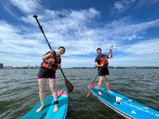 柴山潟でサップ体験!