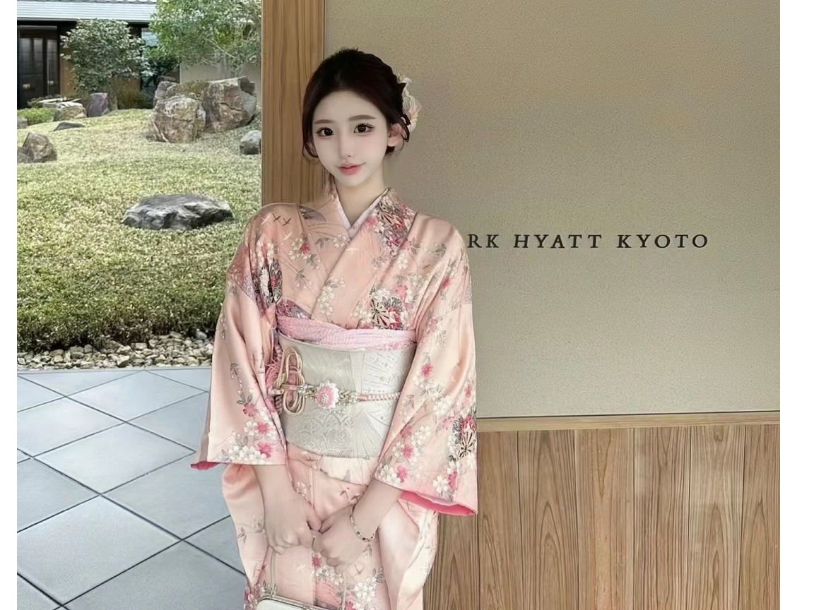 フルセットプラン【着物一式+ヘアセット+帯飾り＋襟飾り】☆京都・八坂