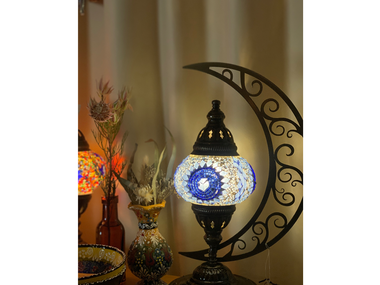 現在体験休止中＊オリジナルトルコランプ製作＊自分好みの色鮮やかな