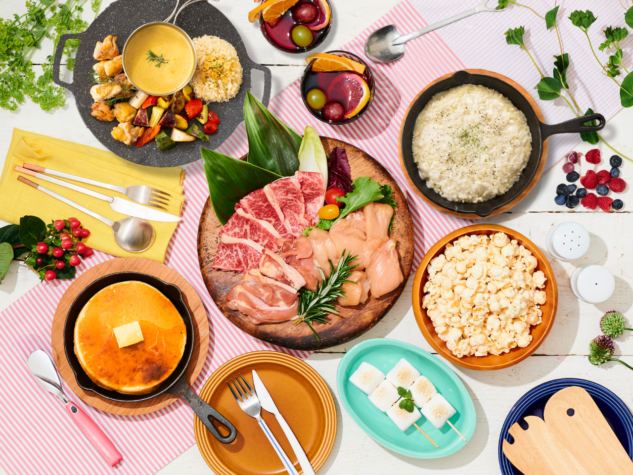 夏【女子会プラン】120分飲み放題!屋上グランピングで楽しむ定番のBBQプラン