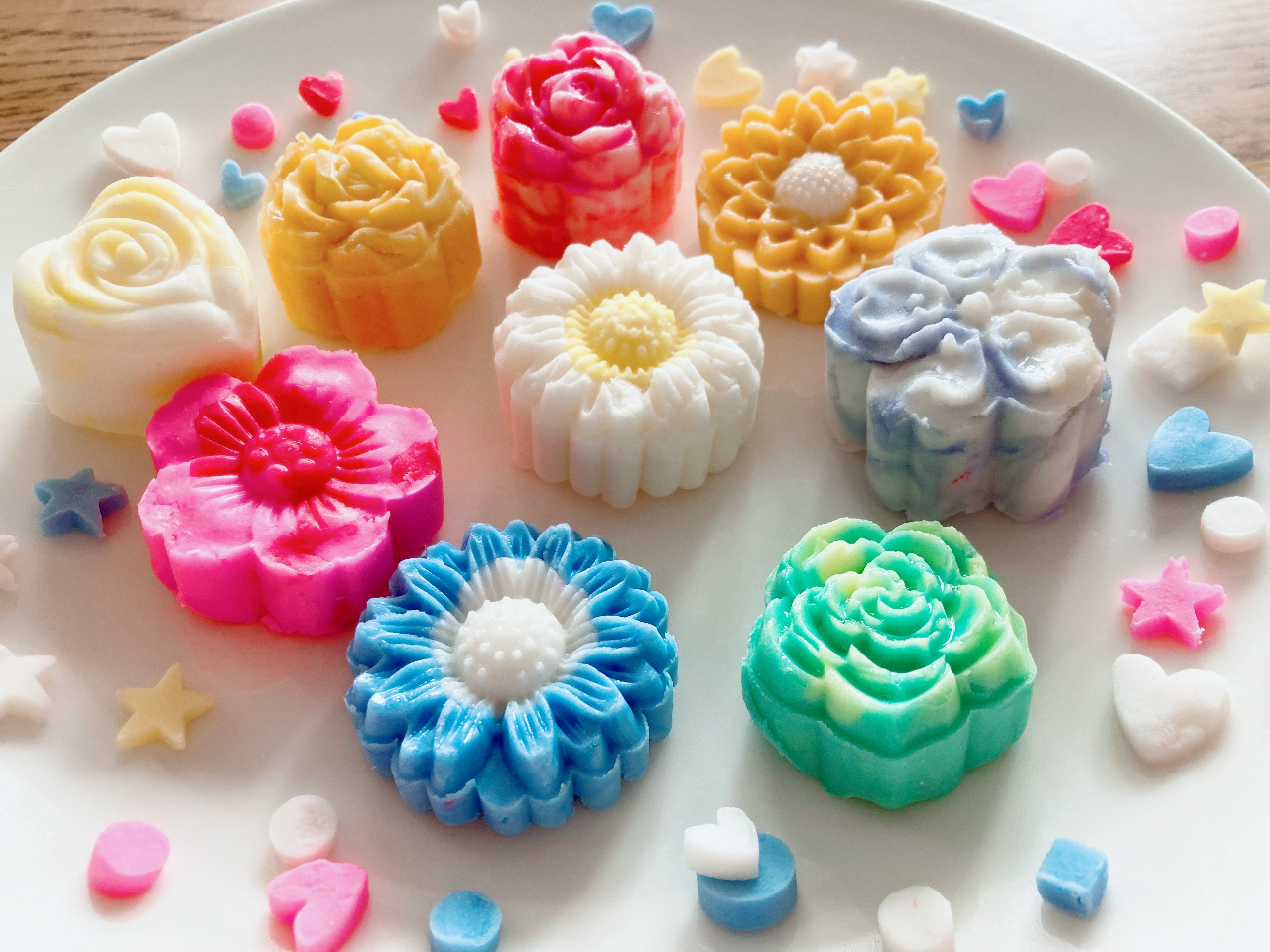 お花や、ハート、クマなど、、、多数押し型をご用意しております。