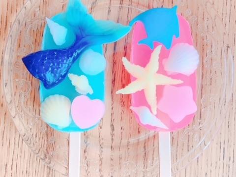 夏らしいデザインのデコアイスキャンディーソープ