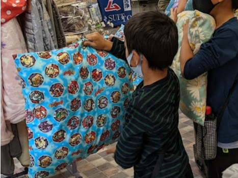 自分の好きな布地を選べます!