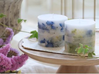 お客様作品です!お好きなお花を選んで作る、世界に一つのオリジナルキャンドル完成します♪