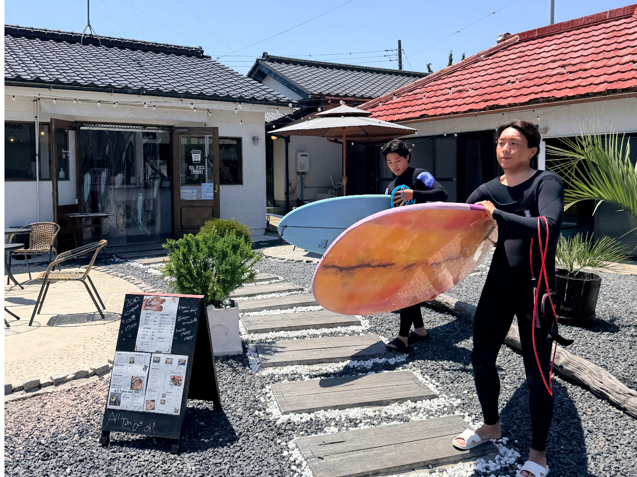 レンタルウエットスーツ&サーフボード♪シャワー利用料込みプラン