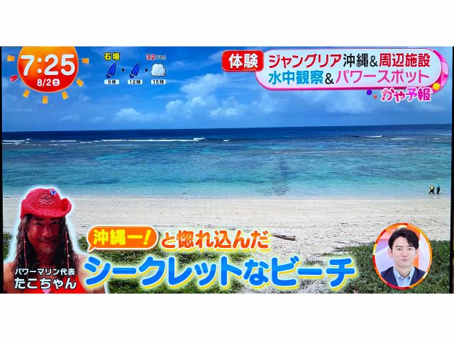 沖縄で数々の海を見てきたたこちゃんがほれ込んだ今帰仁の海をぜひその目で体感ください☆