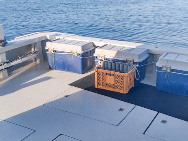 船にはイケスもご用意しております!