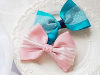 自分だけのオリジナルリボンアクセサリー☆お好きな色を選んでつくります