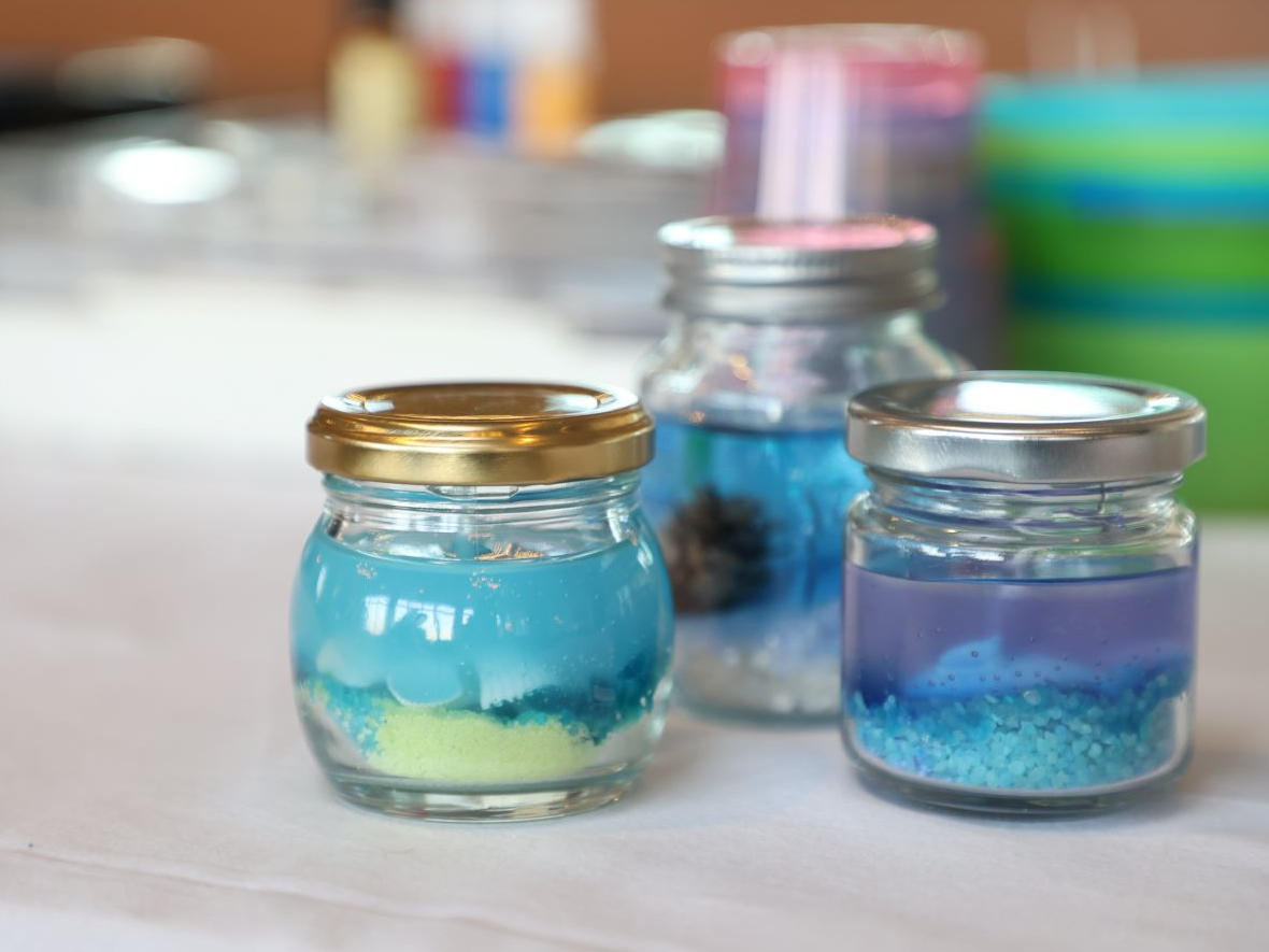 ぷるぷるキラキラのジェルキャンドル