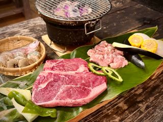ティーボーンステーキセット・備長炭七輪炭火焼1人前7,980円(税込)(2名様〜)