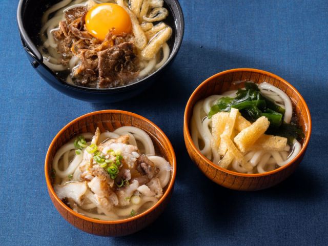 大阪うどん:だし汁でうどんと具材を煮ながら食べる大阪の郷土料理「うどんすき」や大阪名物「かすうどん」など。REF関空泉佐野のうどんをお楽しみください。