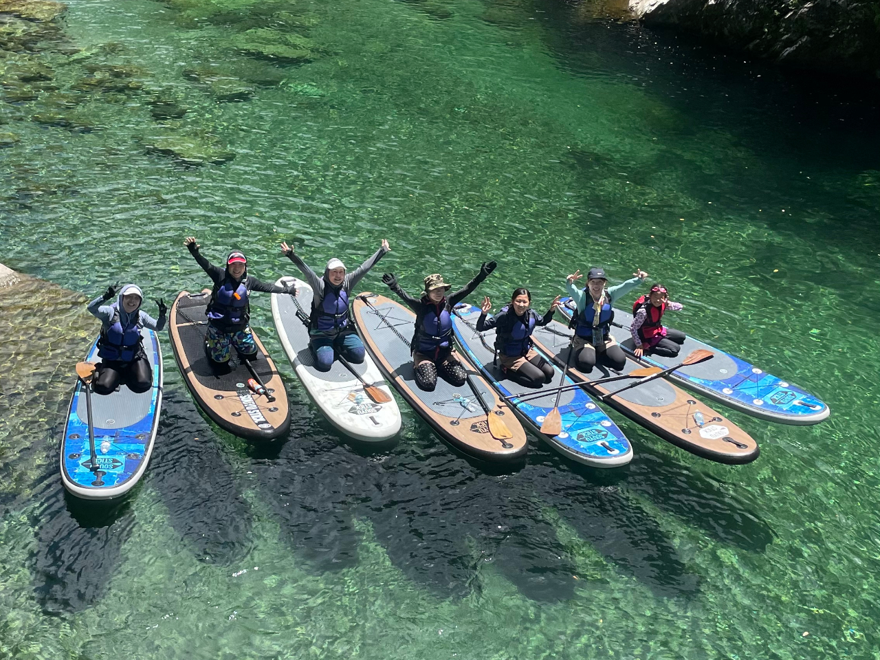 平日はこちら〉＼仁淀BLUEの源流でSUP体験☆／SUP初体験の方やまったり