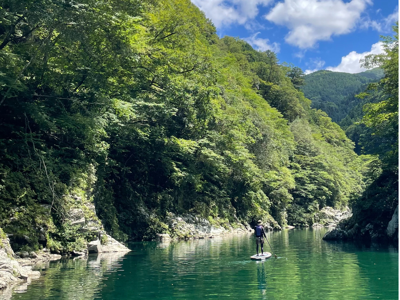 平日はこちら〉＼仁淀BLUEの源流でSUP体験☆／SUP初体験の方やまったり