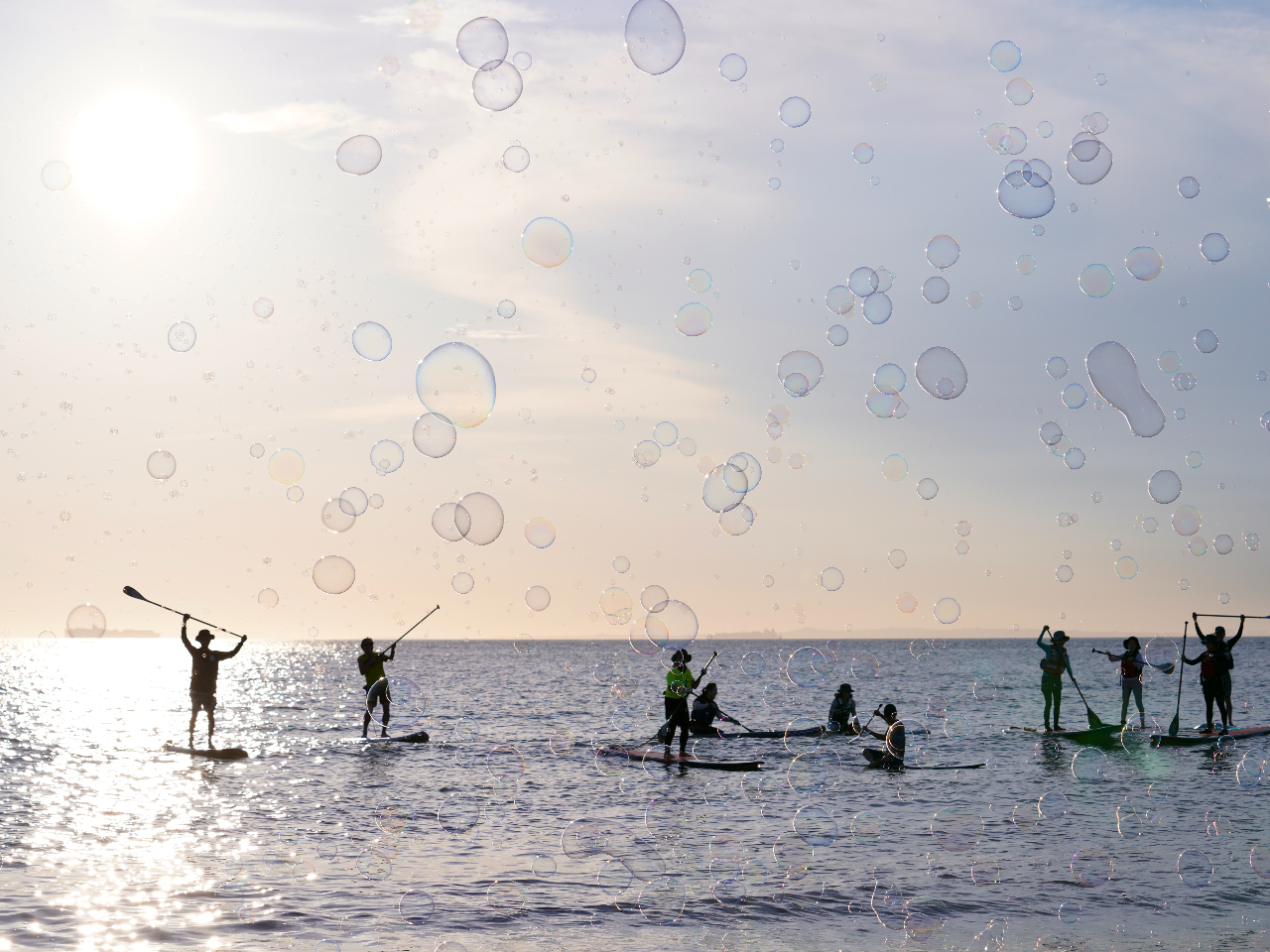 様々なイベントアクティビティも行っています。しゃぼん玉おじさん登場!!