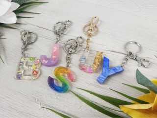 イニシャルキーホルダーを2個製作!