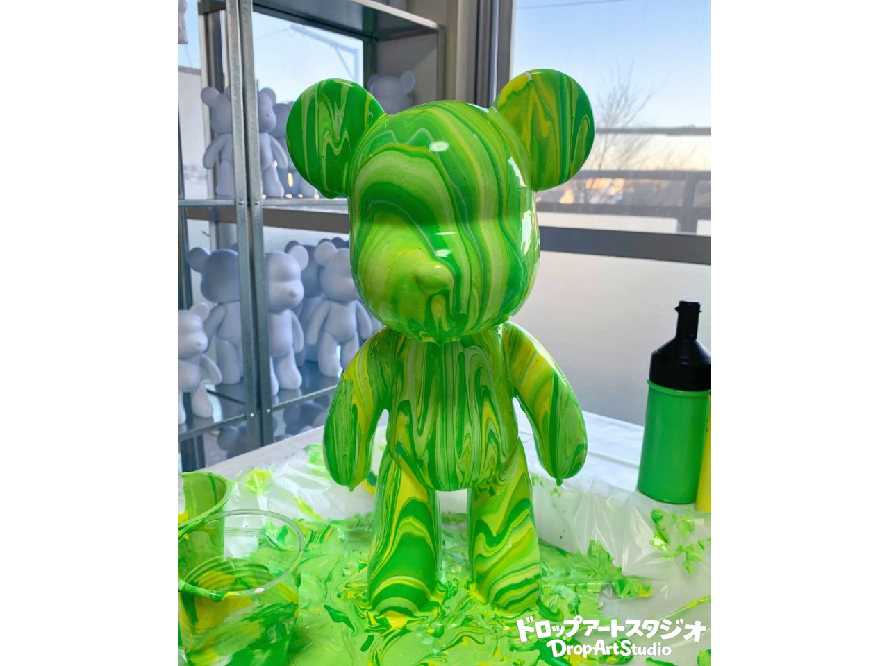 完全予約制・少人数制】世界に一つだけのベアアート制作！絵の具を流し