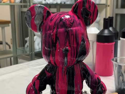 完全予約制・少人数制】世界に一つだけのベアアート制作！絵の具を流し