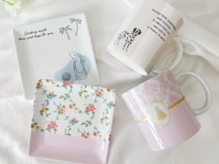 体験レッスンでは、マグカップまたはお皿お好きな方をお選びください。