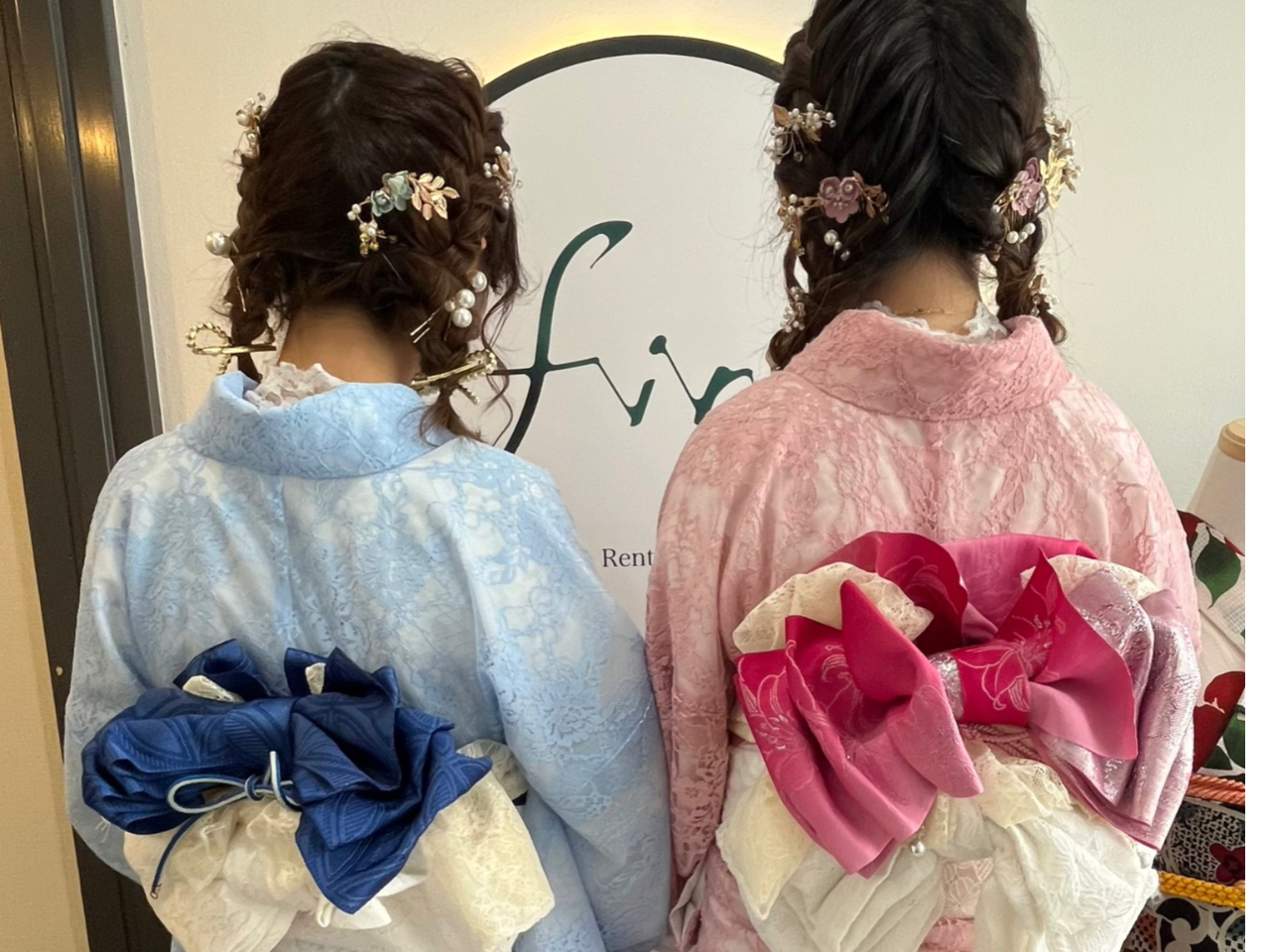 着物で推しカラーコーデプラン【メンバーカラーの帯＋ヘアアクセで友達