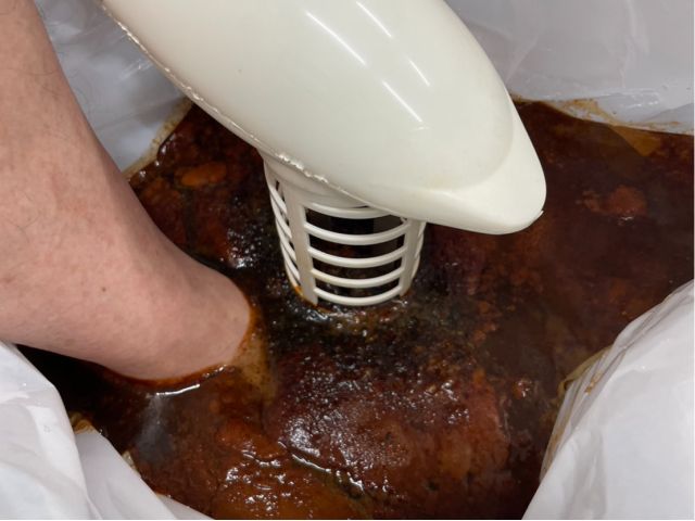 40代女性 抗がん剤治療中 体内クリーニングですっきりしたい!とご来店。3回目の状態です。ゴッドクリーナーゴールドは初回60分がお勧めです。