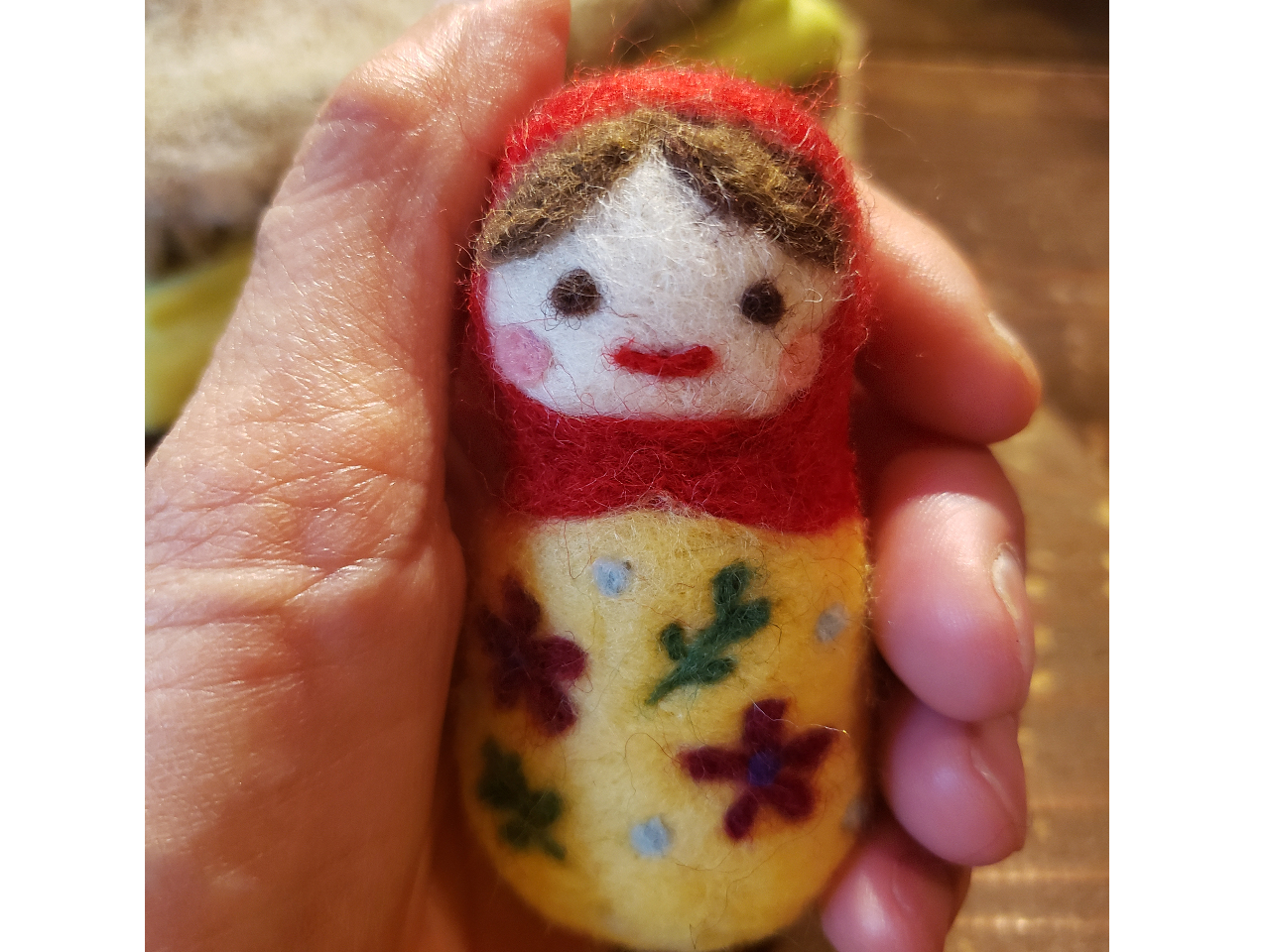 羊毛フェルトで、こんなに可愛い!手におさまるサイズのマトリョーシカを作ろう★初心者歓迎です★