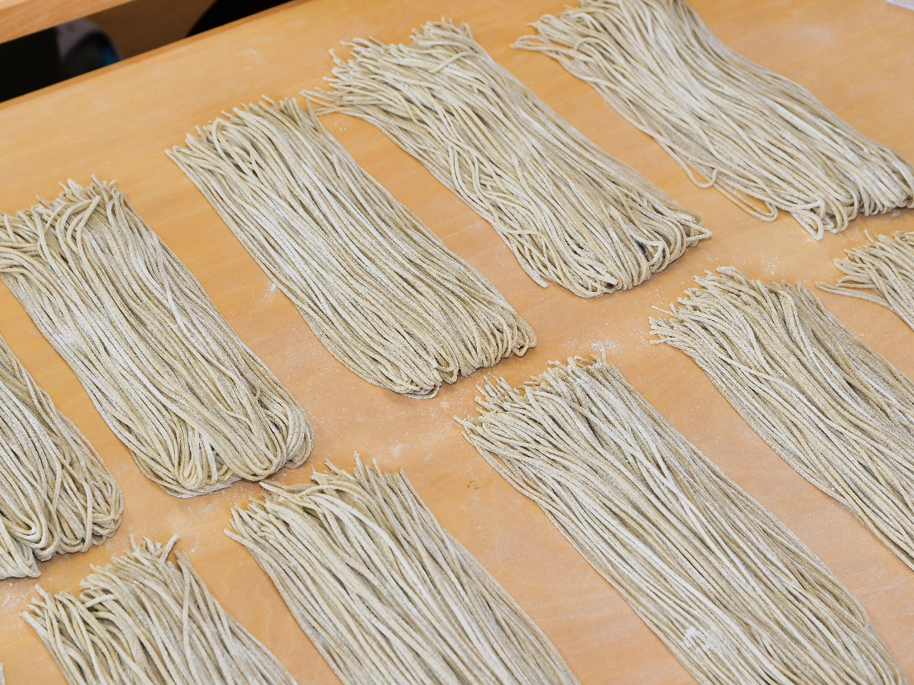 参加者の完成したそばです。